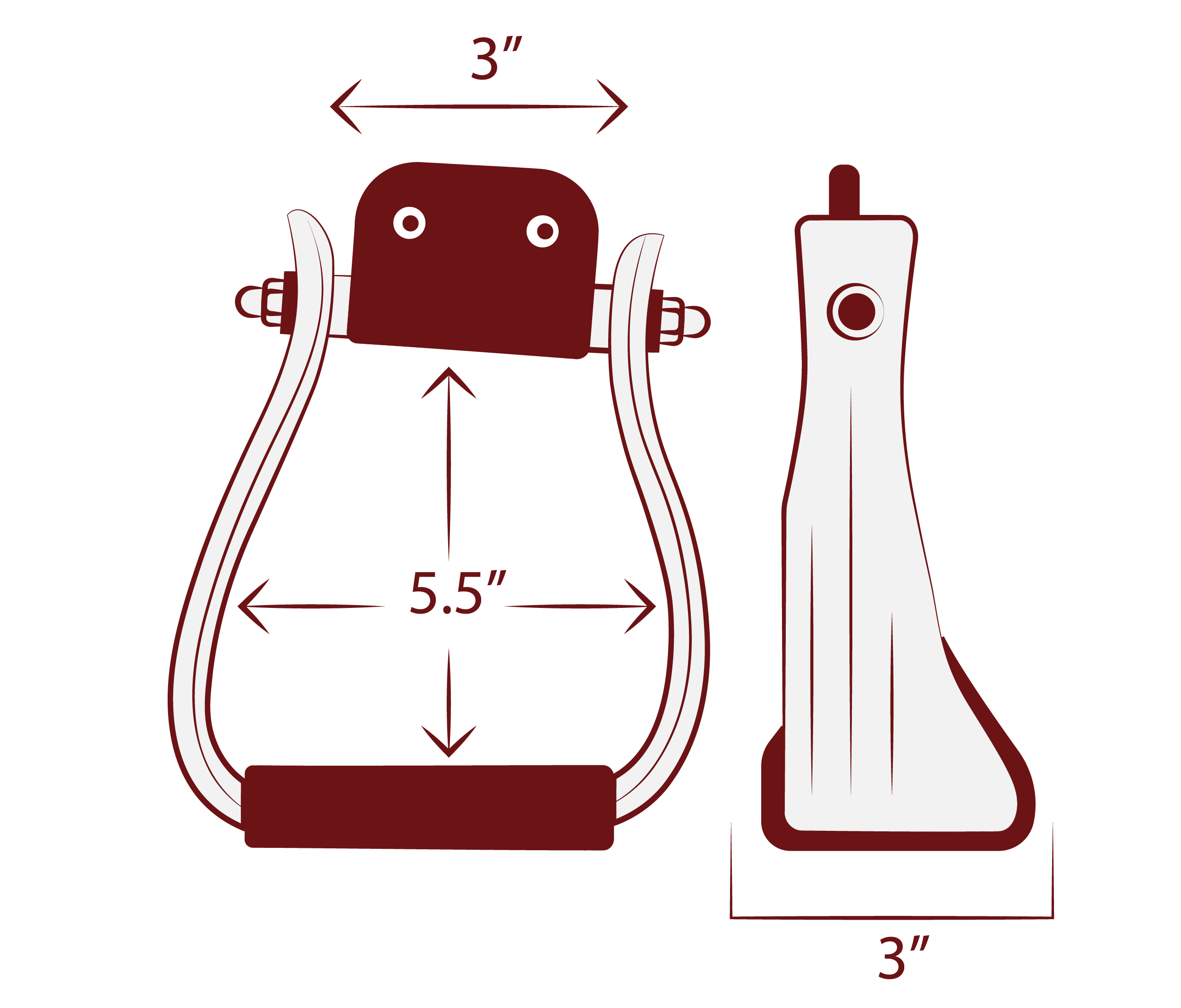 “Trailmaster” Incline Comfort Stirrups